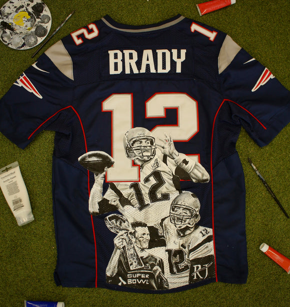 Tom Brady Original Hand Painted Jersey