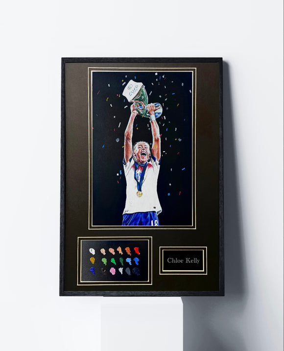 Chloe Kelly Framed Print With Colour Palette