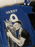 Jamie Vardy Hand Painted / Framed / Signed Shirt