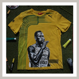 Usain Bolt (9.58 Seconds) Original Hand Painted T-Shirt