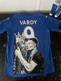 Jamie Vardy Hand Painted / Framed / Signed Shirt